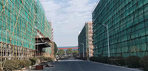 厂房外钢管脚手架搭建
